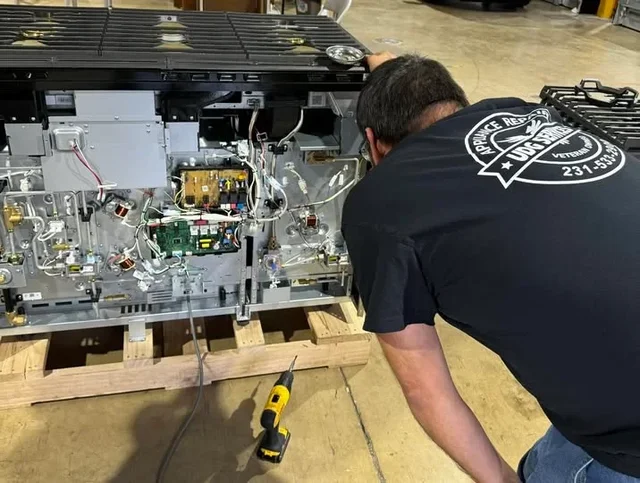 Range service on workshop bench
